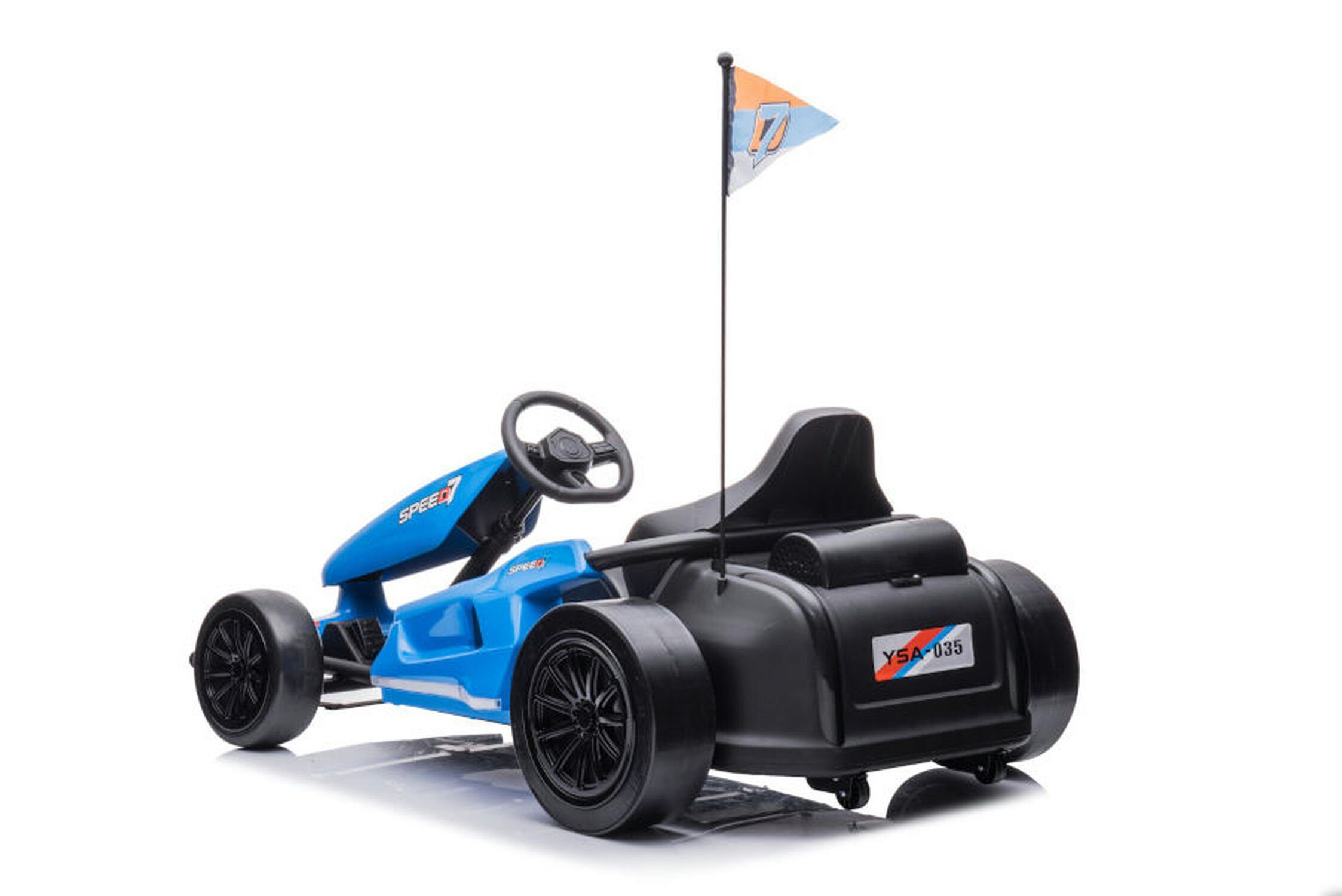 Dětská elektrická čtyřkolka TPFLiving eDrift - baterie: 2 x 12 V/7 Ah, nosnost 60 kg, dětské auto - elektromobil - elektrická motokára