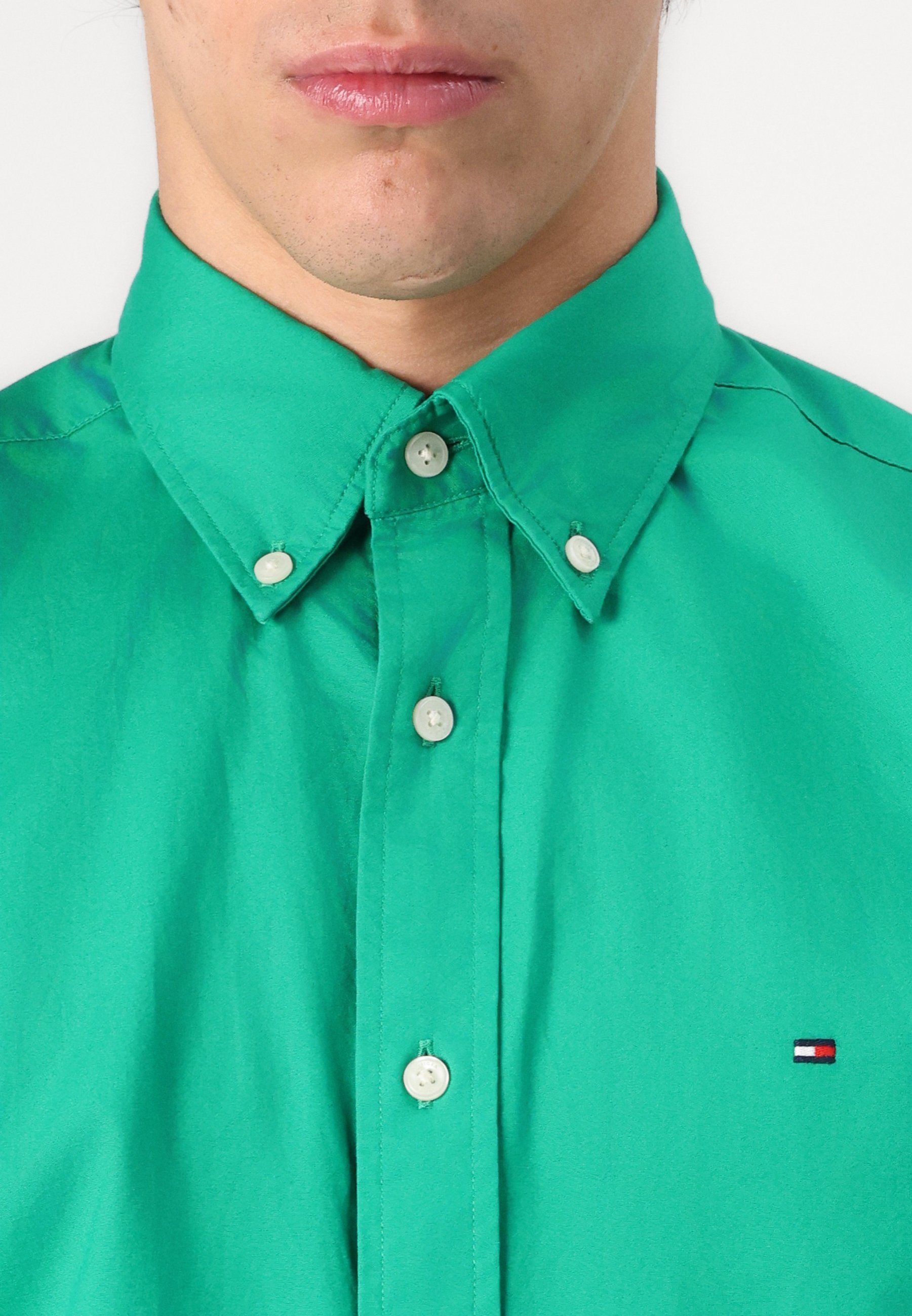Tommy Hilfiger FLEX POPLIN SOLID - Hemd - Olympiagrün