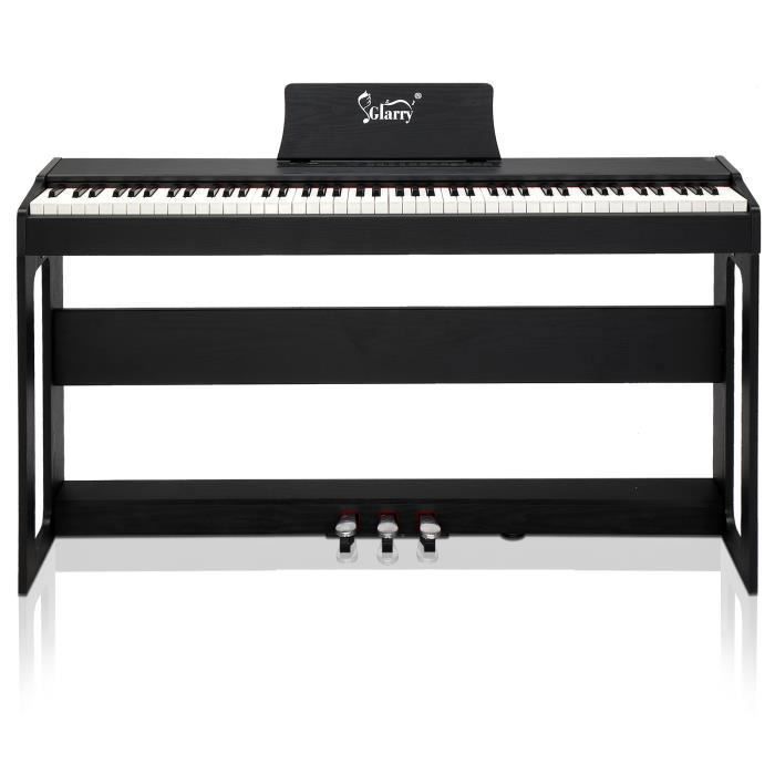 Teclado estándar de 88 teclas con acción de martillo, sin tapa ni banqueta, apto para todos los niveles. Color negro.