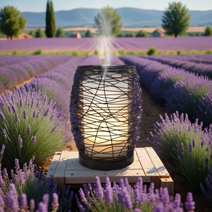 Diffusore di oli essenziali Zen'Arôme Volupsia con telecomando - Illuminazione LED personalizzabile - Corpo in vetro e metallo
