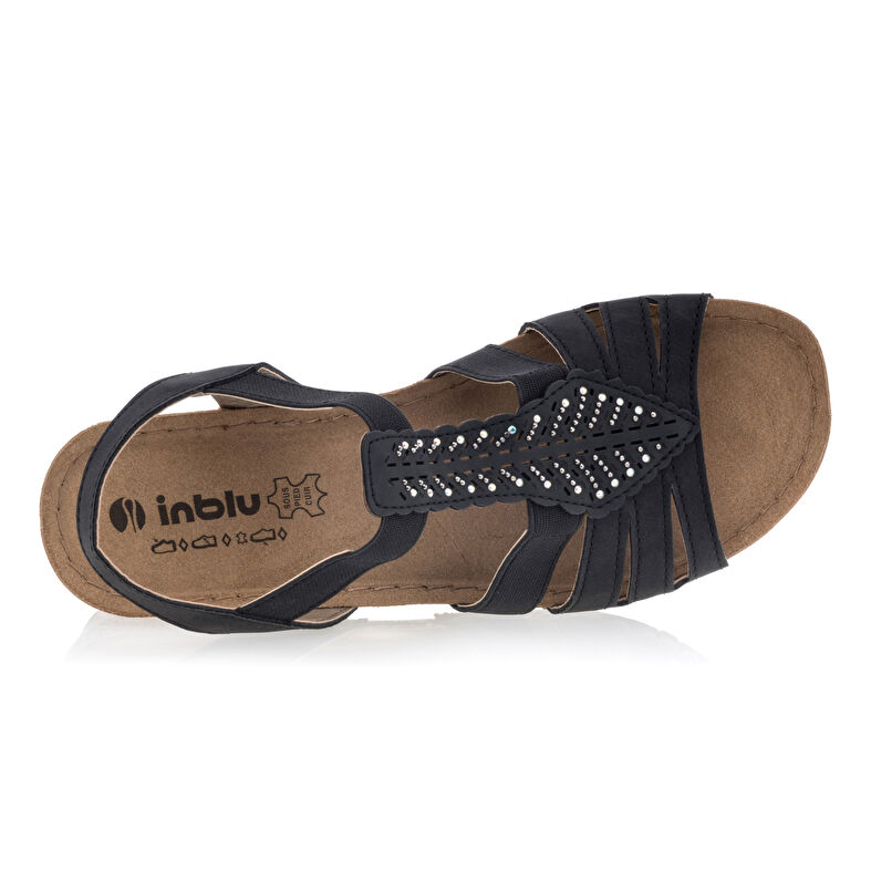 Zwarte sandalen/open teenschoenen voor dames