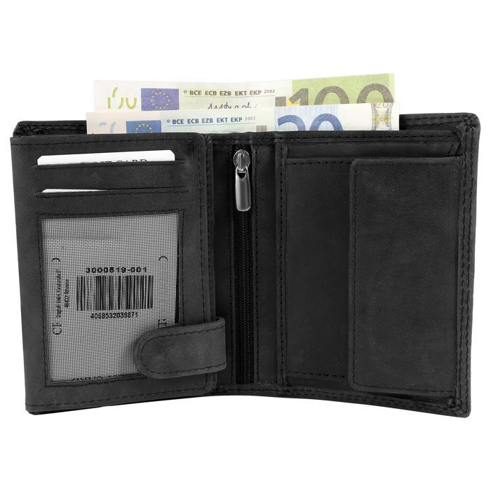 Cartera para hombre - Akzent - Piel auténtica - Formato vertical - Protección RFID
