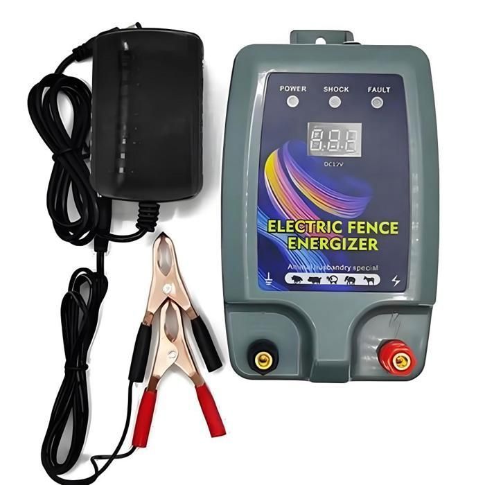 High-Power Electric Fence for Livestock and Poultry - 3 Power Modes - Waterproof, Digital Display - Easy to