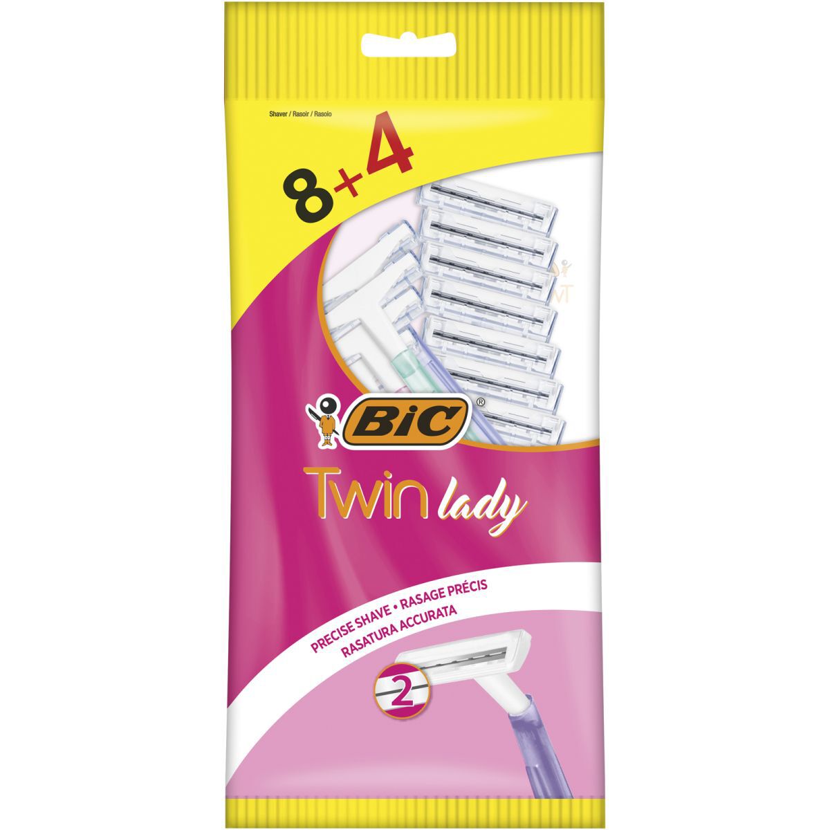 Ξυράφια Bic γυναικεία 8+4 τεμάχια Twin Lady