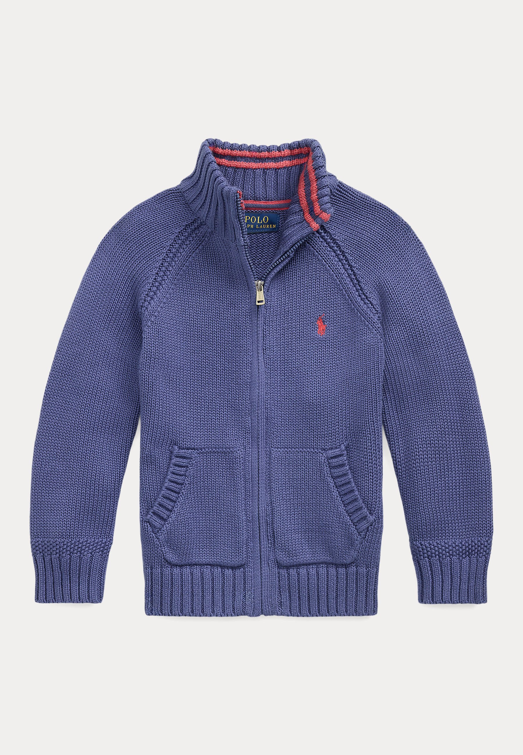 Polo Ralph Lauren katoenen trui met volledige ritssluiting - vest - klassiek blauw