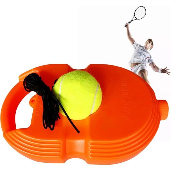 Kit de tenis con reboteador, portátil para familias/adultos, entrenamiento con pelota, cuerda, fortalecimiento de habilidades.