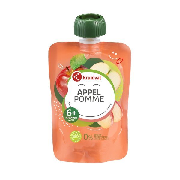 Kruidvat 6+M Organické jablkové lisovacie vrecko<br>90g