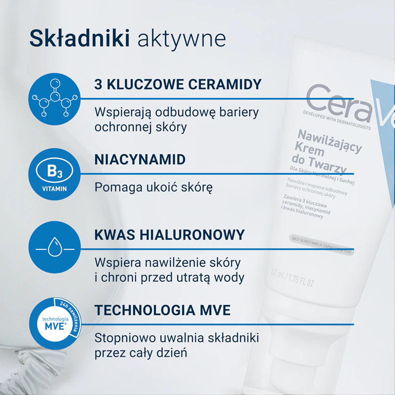 Hydratačná kúra CeraVe Moisturizers pre normálnu až suchú pleť