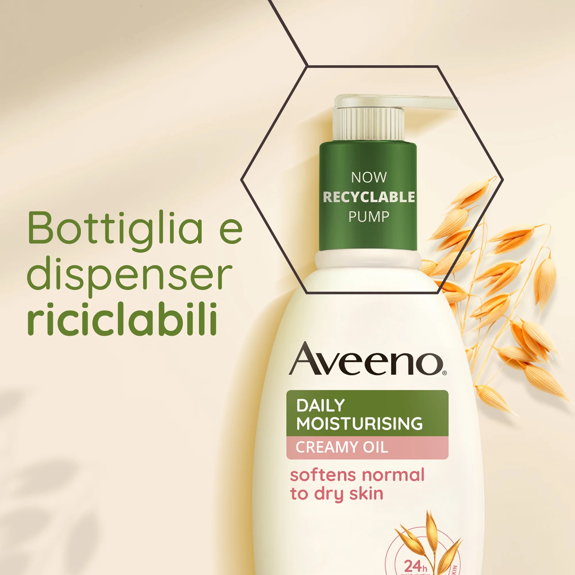 AVEENO Aveeno Dagelijkse Hydraterende Crème Olie met Zoete Amandelolie