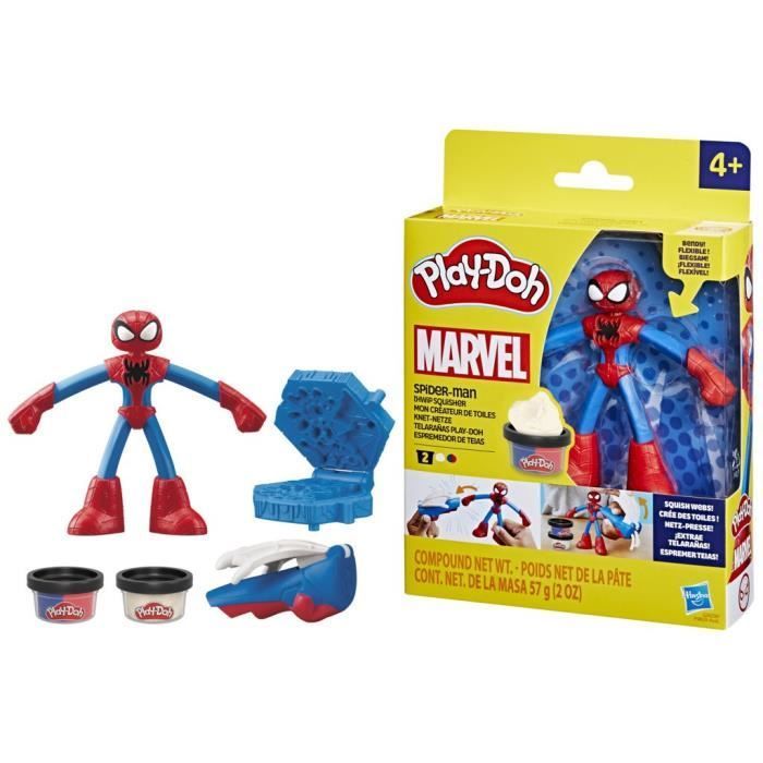 Play-Doh Spider-Man, set My Web Maker con personaggio flessibile e pasta modellabile, età 4+, Marvel