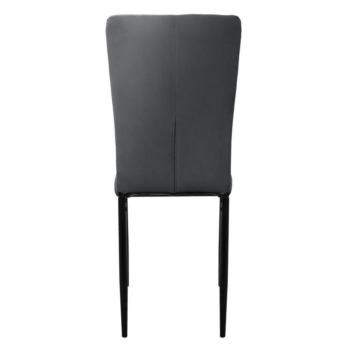 ML-Design - Juego de 4 sillas de comedor de terciopelo gris, respaldo ergonómico, asiento acolchado, ideales para sala de estar o cocina.