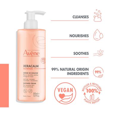 Avène Xeracalm NUTRITION Duschkräm Tvålfri duschkräm för mycket torr hud 500 ml