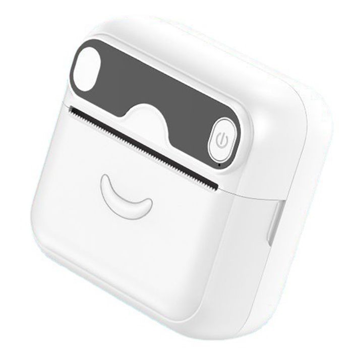 Stampante portatile TD®, versione inglese, bianca + 10 rotoli di carta termica, etichette fotografiche, Bluetooth, stampa tascabile