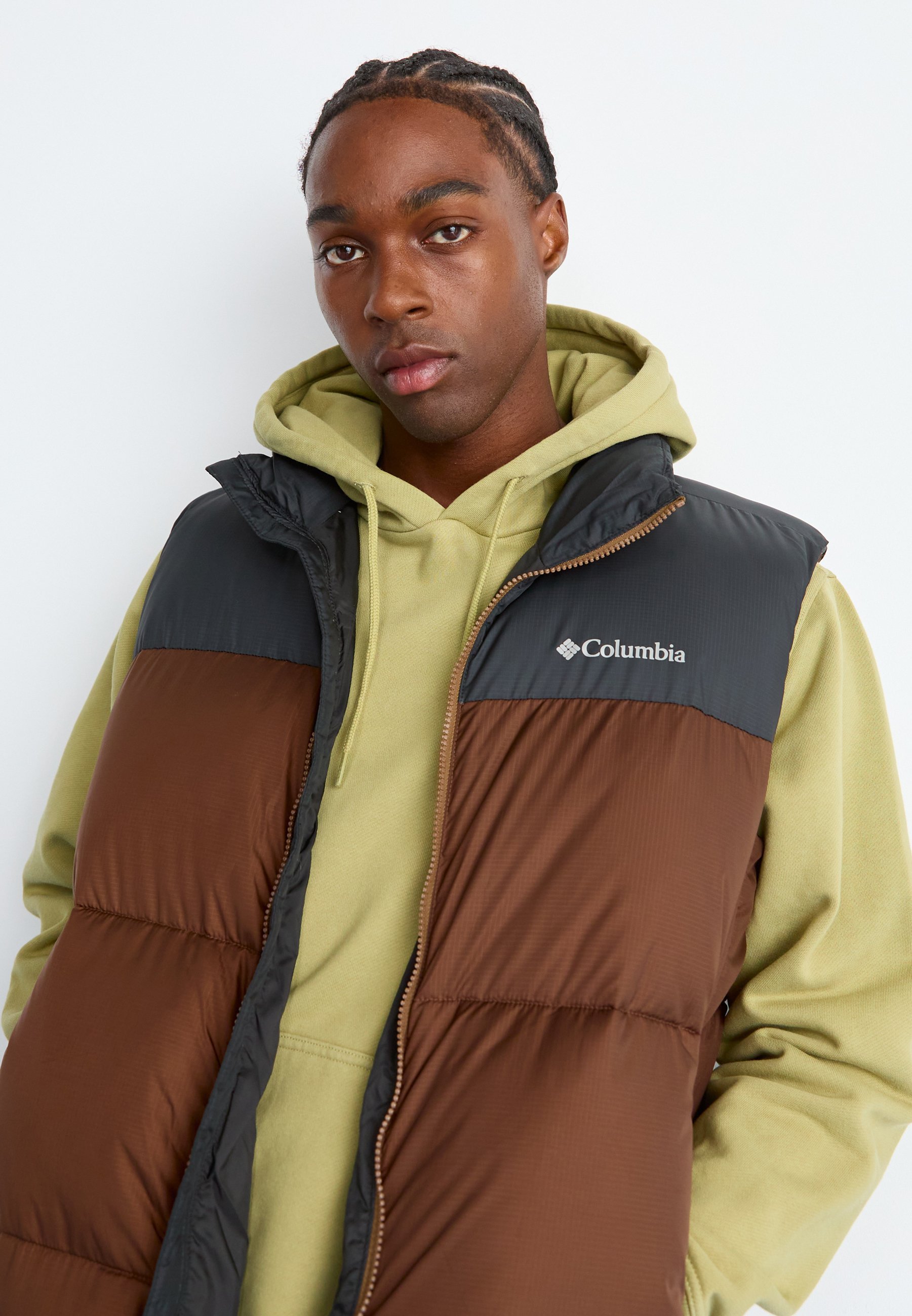 Columbia PUFFECT VEST - Kamizelka - tytoń/czarny