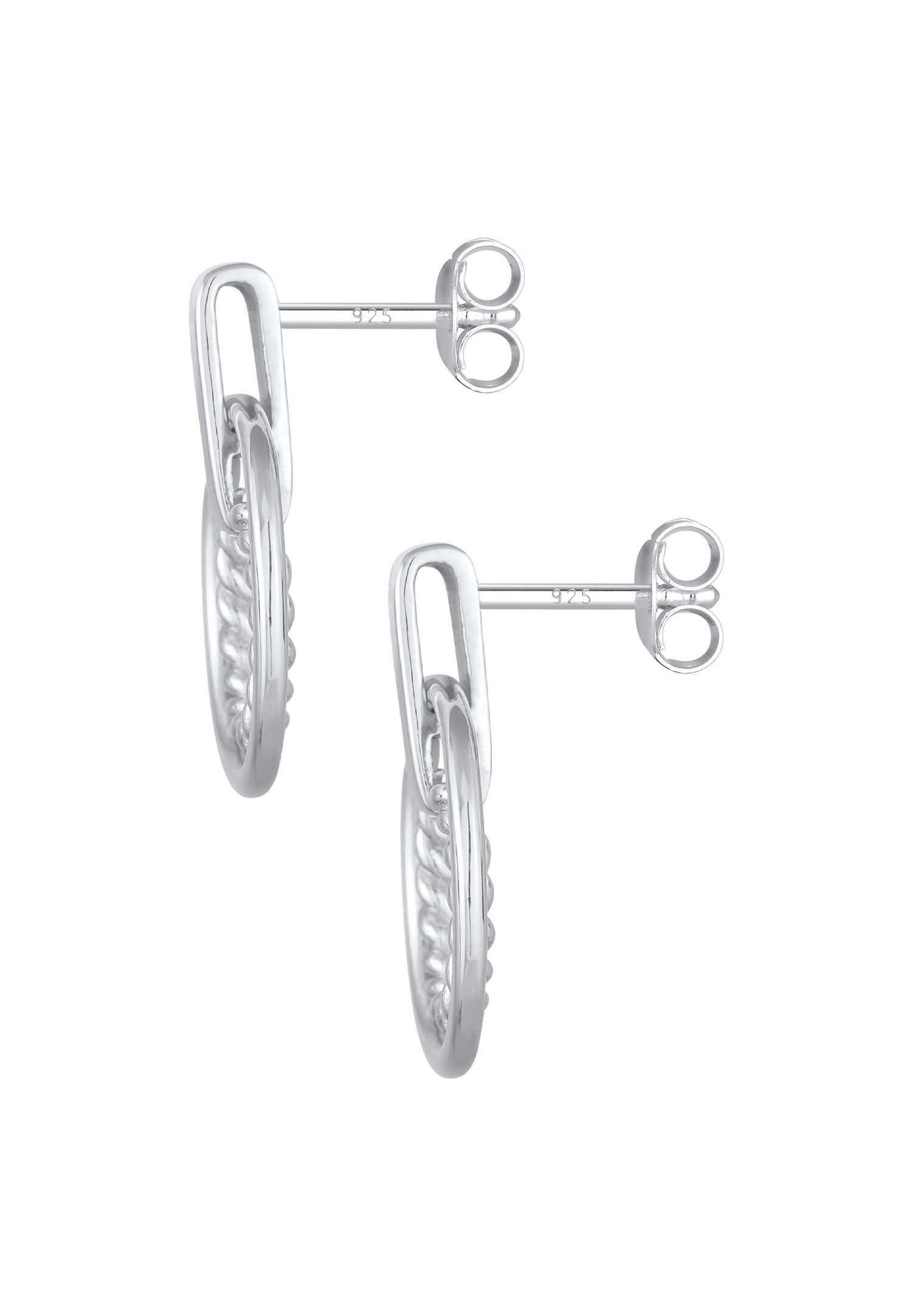Elli Boucles d'oreilles pour femmes Cercle Torsadé en argent massif 925