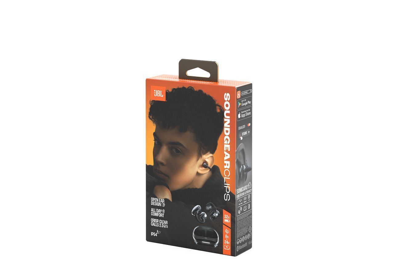 Cuffie wireless a padiglione aperto - JBL - Soundgear Clips - Nere