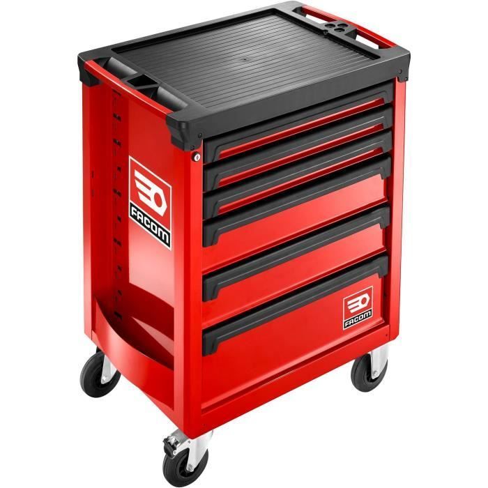 Servante d'atelier vide ROLL FACOM - ROLL.6M3APB - 6 tiroirs - 3 modules par tiroir - Rouge