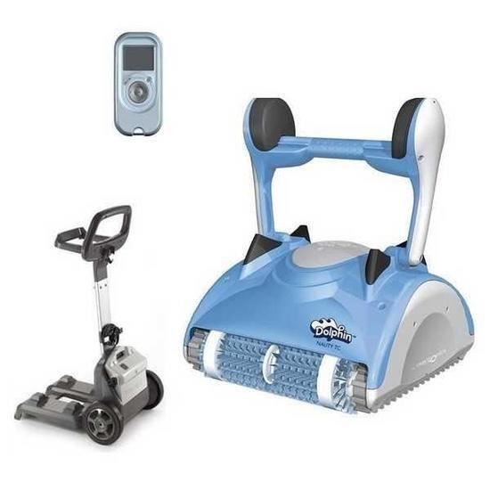 Robot de Piscine électrique Maytronics Dolphin Nauty TC avec Télécommande et Chariot