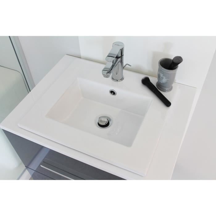 Lavabo empotrado ONDEE - KIO - Blanco - 45x40cm - Cerámica - Con rebosadero