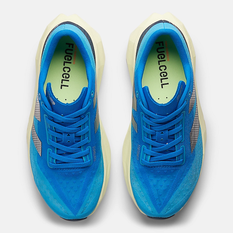 Zapatillas de mujer FuelCell Rebel v4 – Spice Blue, Limelight y Blue Oasis