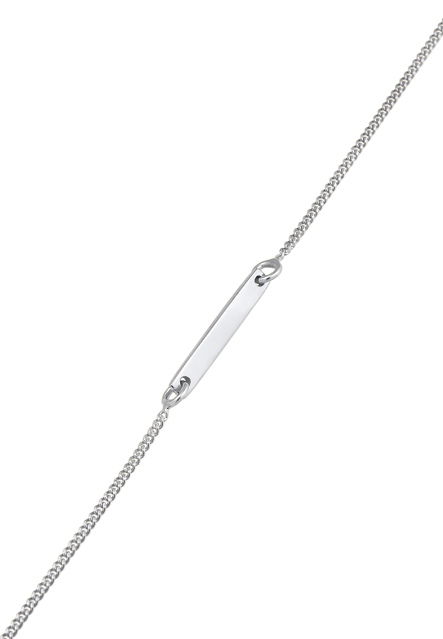 Elli Femmes Plaque Simple Personnalisation Gravable en Argent Sterling 925