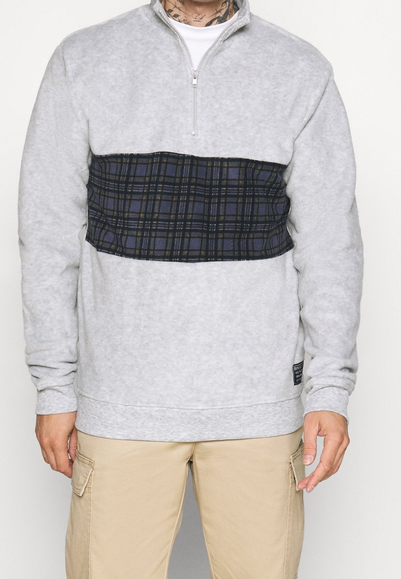 Brave Soul fleece trui - grijs