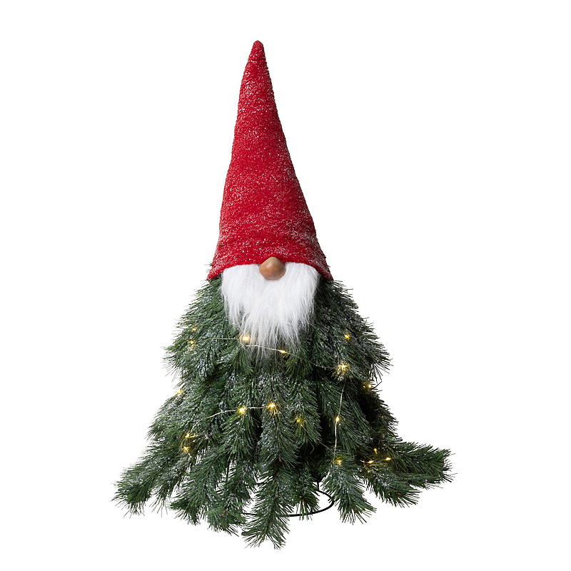 Weihnachtsmann-Figur (72 cm) mit LED-Licht und roter Mütze