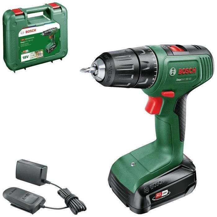 Taladro atornillador inalámbrico Bosch EasyDrill 18V-40 (+1 batería de 2,0 Ah) + 1 cargador AL 18V-20