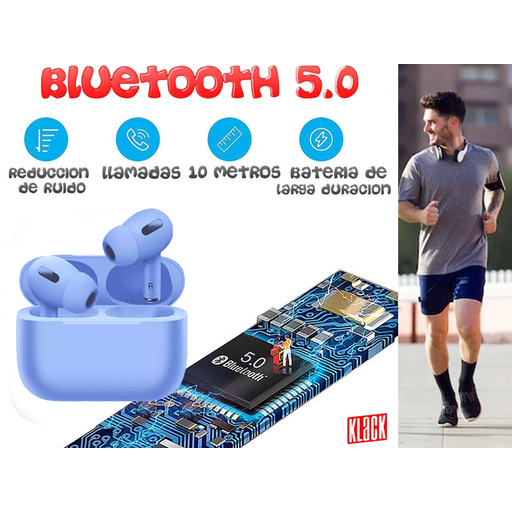 Klack vezeték nélküli Bluetooth fejhallgató töltőtokkal és fedéllel
