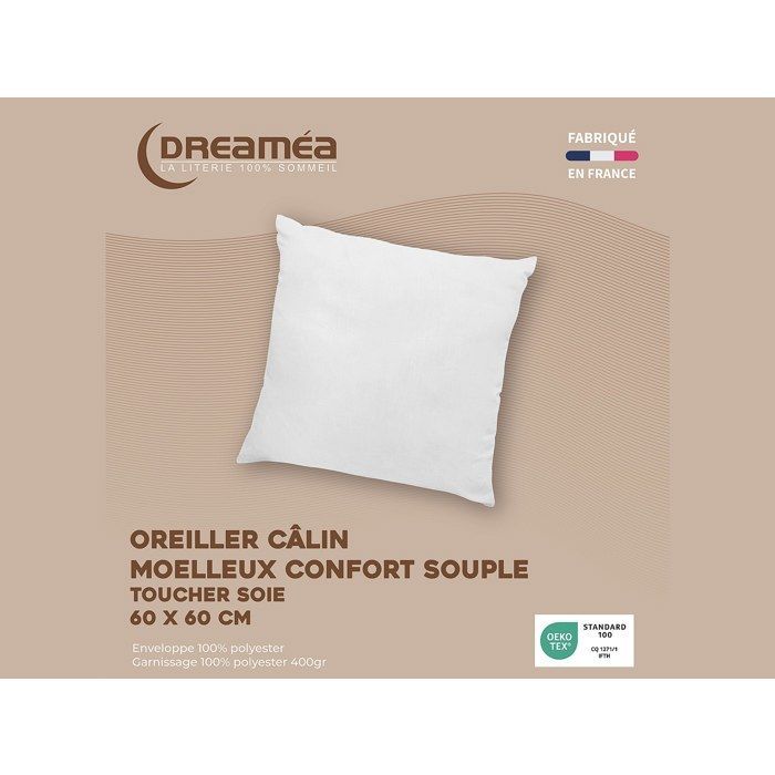 Almohada DREAMEA de 60 x 60 cm - 400 g - BIESYA