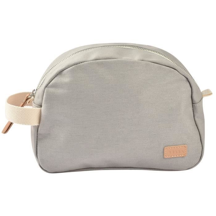 BEABA, neceser para bebé en lona gris perla