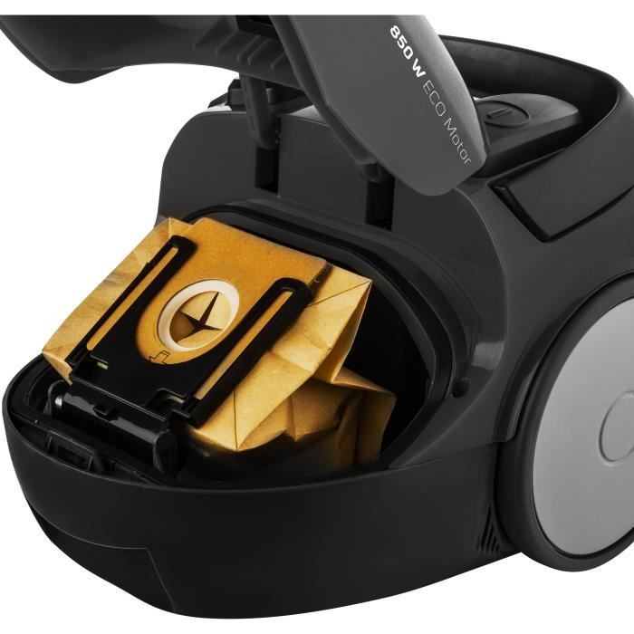 Bagged canister vacuum cleaner - SENCOR - SVC 45BK-EUE3 - ECO 850W motor - 79 dBA - 1.5L - Black