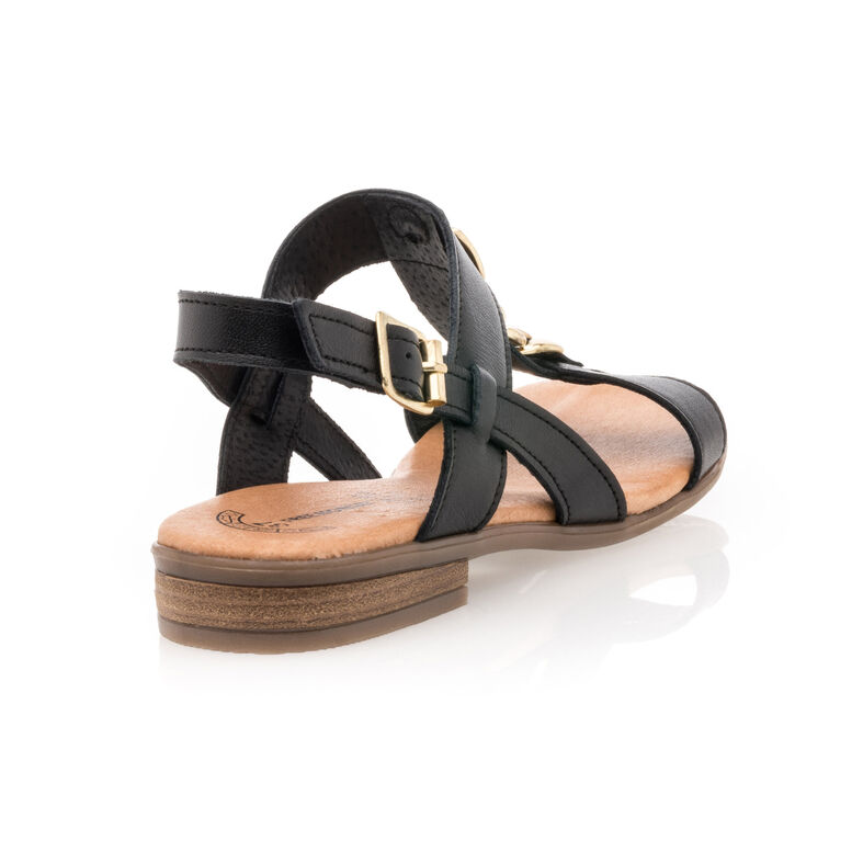 Sandalias negras para mujer / Zapatos de punta abierta