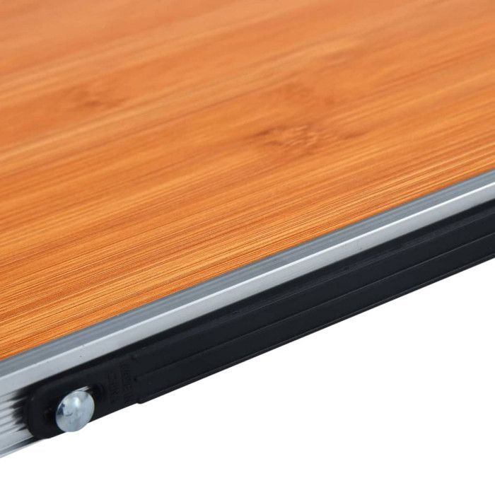 Mesa plegable de camping vidaXL, aluminio marrón, 60x40 cm