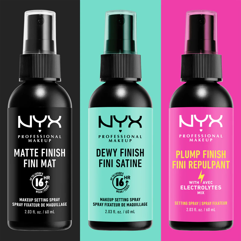 Spray fixador de maquiagem NYX Professional Plump Finish com vitaminas