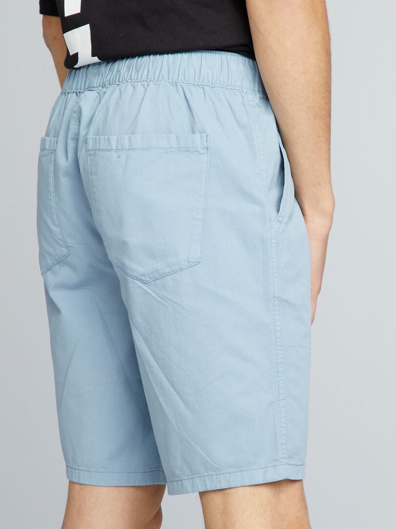 Pantalones cortos de algodón elástico - AZUL