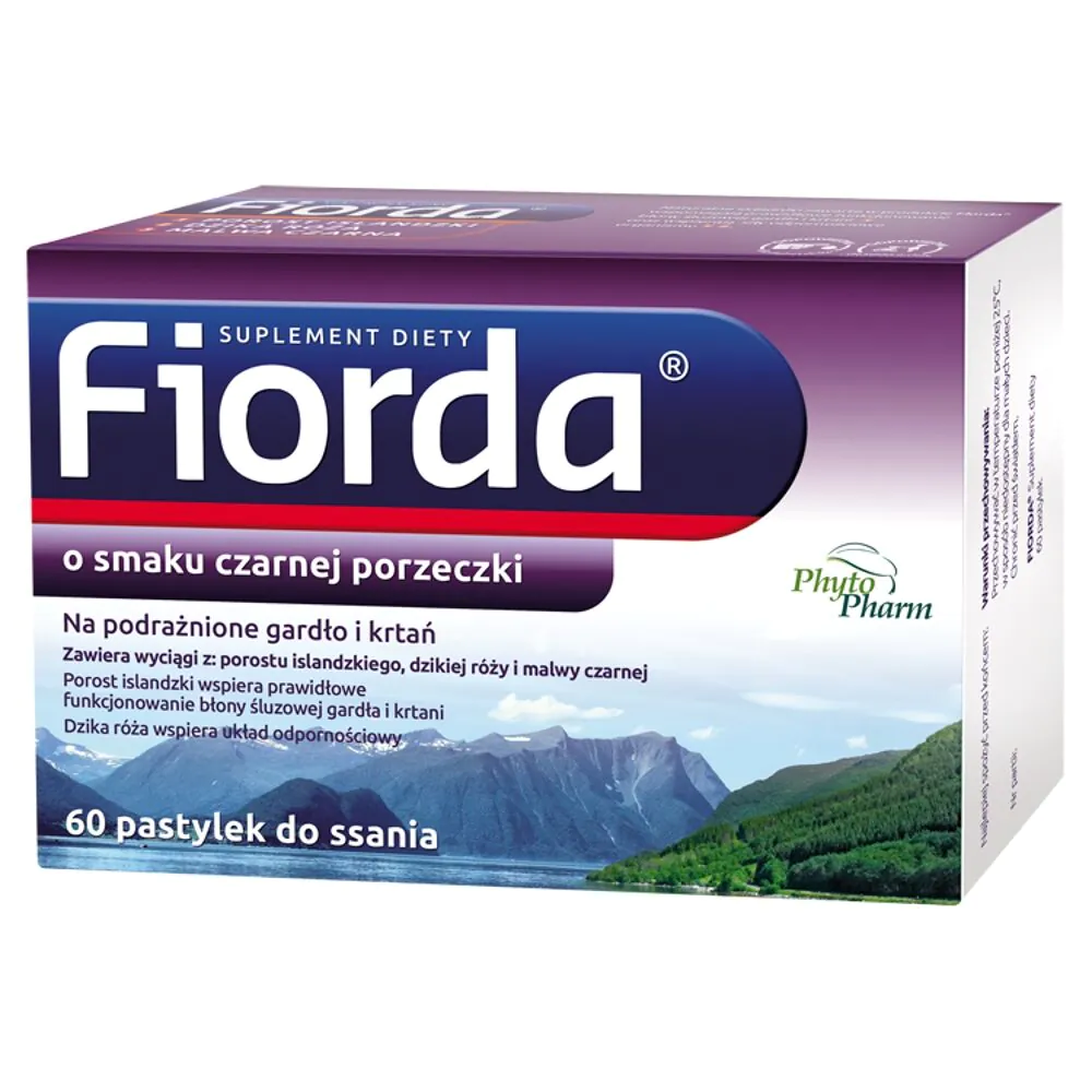 Fiorda, Pastylki do ssania, Smak czarnej porzeczki