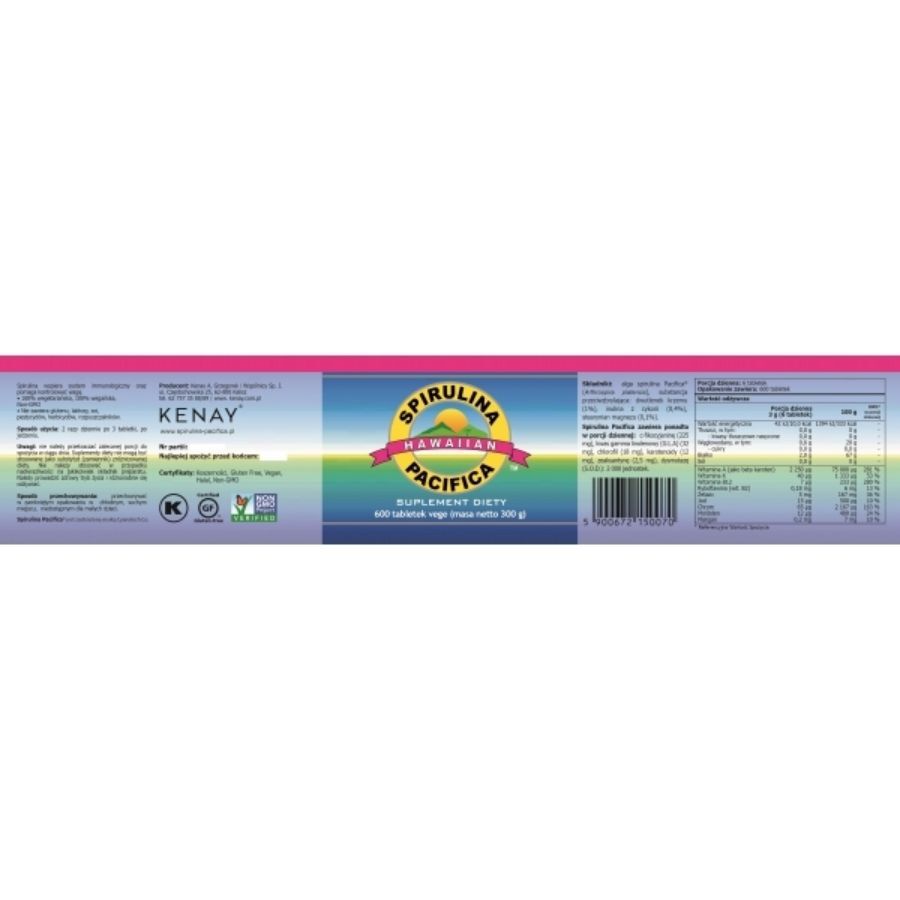 Kenay Spirulina Pacifica 500 mg