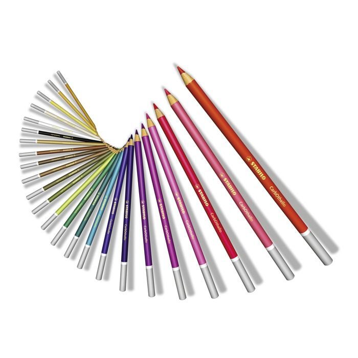 Crayon-craie pastel - STABILO - CarbOthello - Boîte métal de 24 - Partiellement aquarellable - 60 couleurs