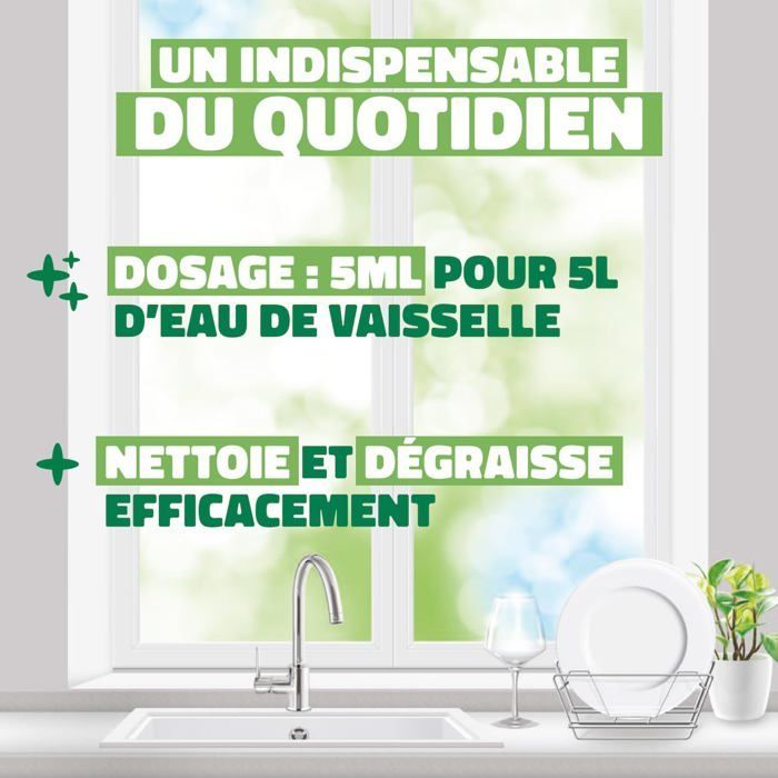 Liquide Vaisselle Mains-Formule Hypoallergénique-Préserve Les Peaux Sensibles-Poche 100% Recyclable-Ecolabel-Aloe Vera-Éco-Recharg