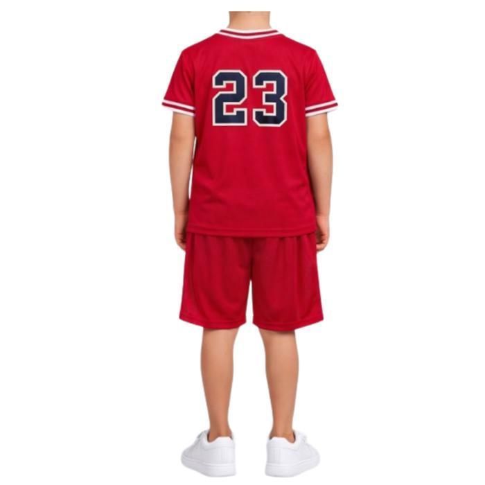 Kids' Basketball Jersey and Shorts - Inspired by Chicago 23 - Red - Red