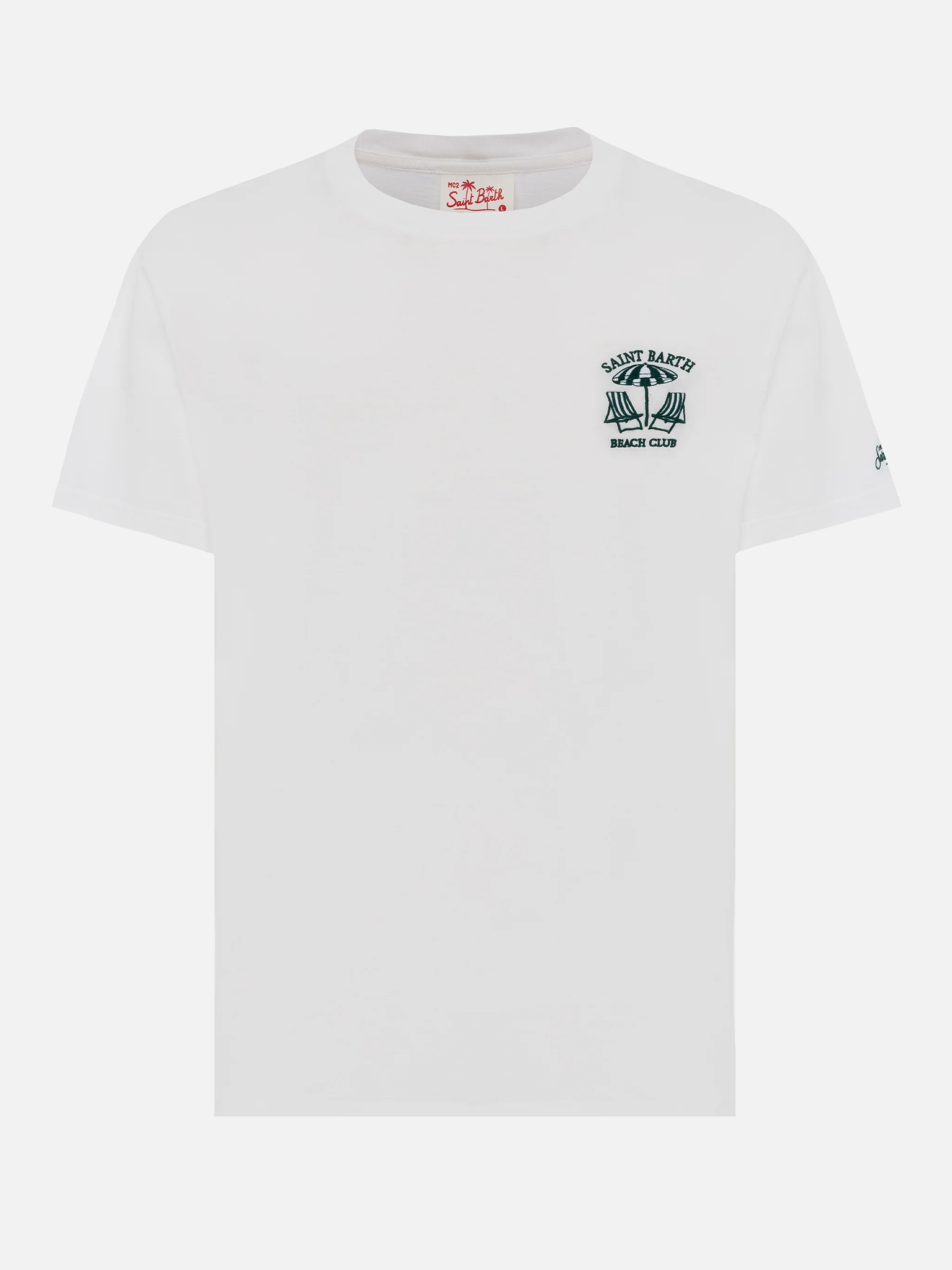 Portofino T-shirt van klassiek katoenen jersey met Saint Bar-borduurwerk.