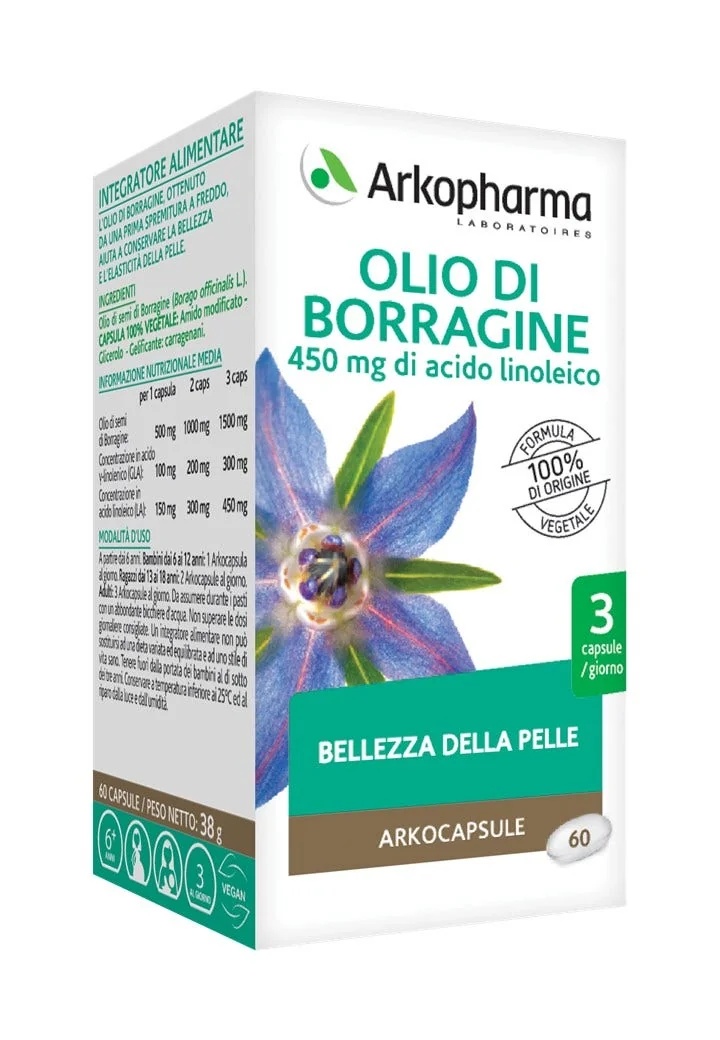 ARKOPHARMA Arkopharma Arkocapsule Aceite de borraja orgánico 60 cápsulas Belleza de la piel