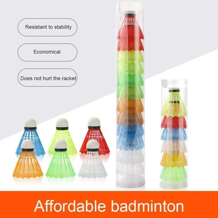 Juego de 6 volantes de bádminton de plástico - 6-12 pelotas de bádminton de alta velocidad - Accesorios deportivos profesionales p[925]