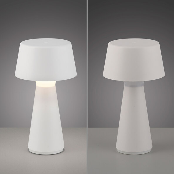 LED-Akku-Tischleuchte Lepa, 2er Set, weiß