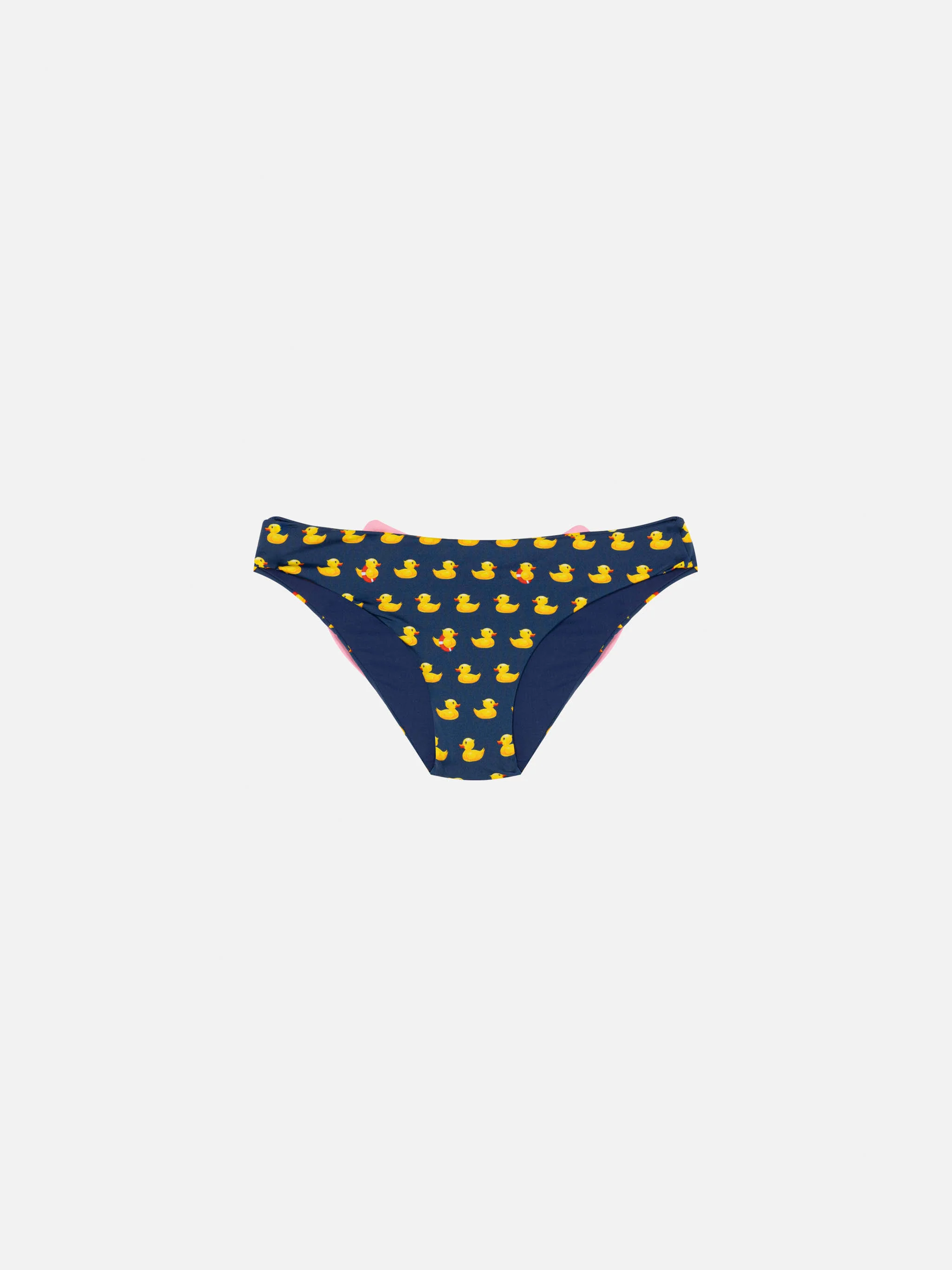 Slip da mare Madame con fiocco e stampa paperelle
