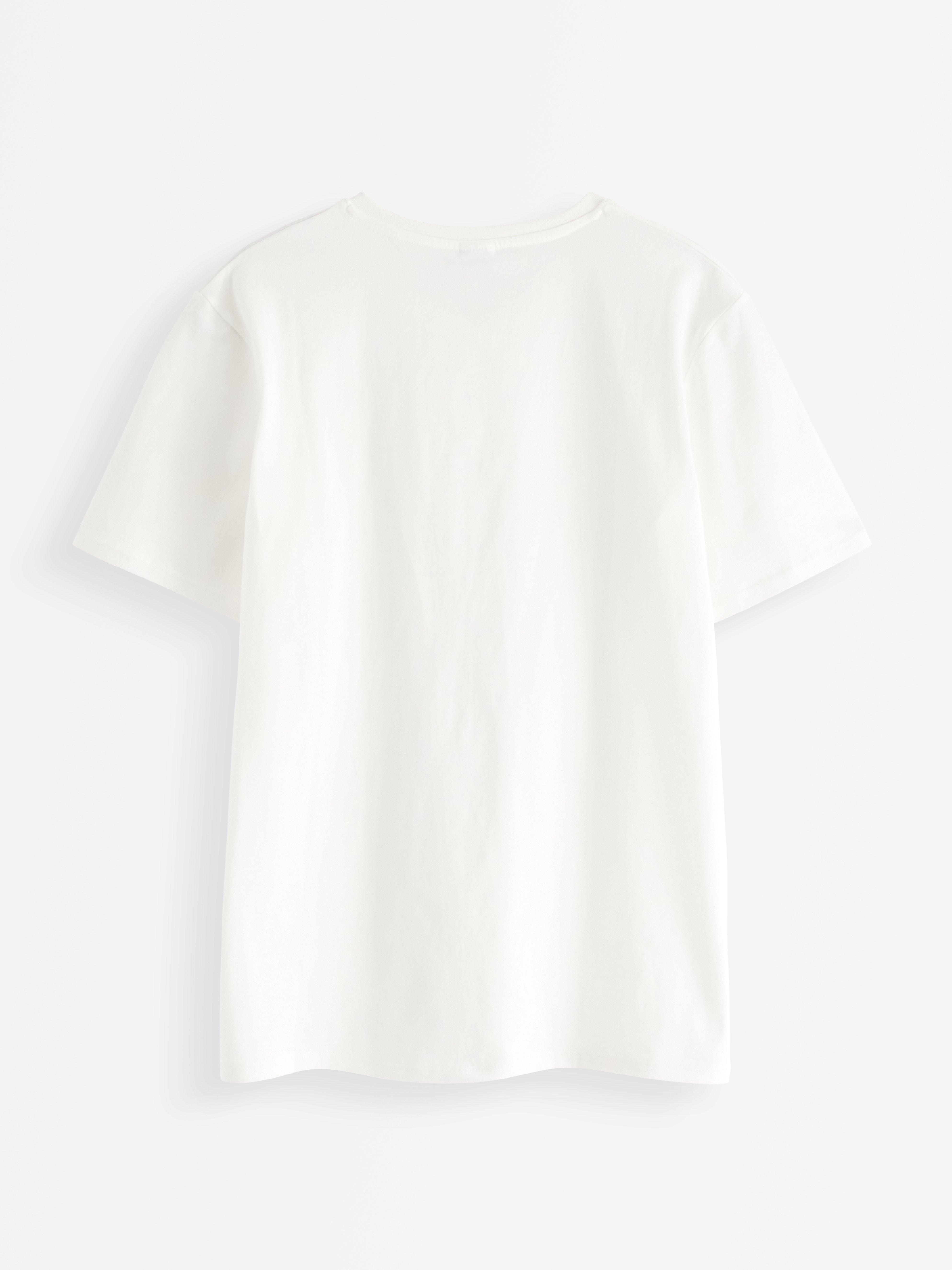 Tricou cu decolteu în V Off White