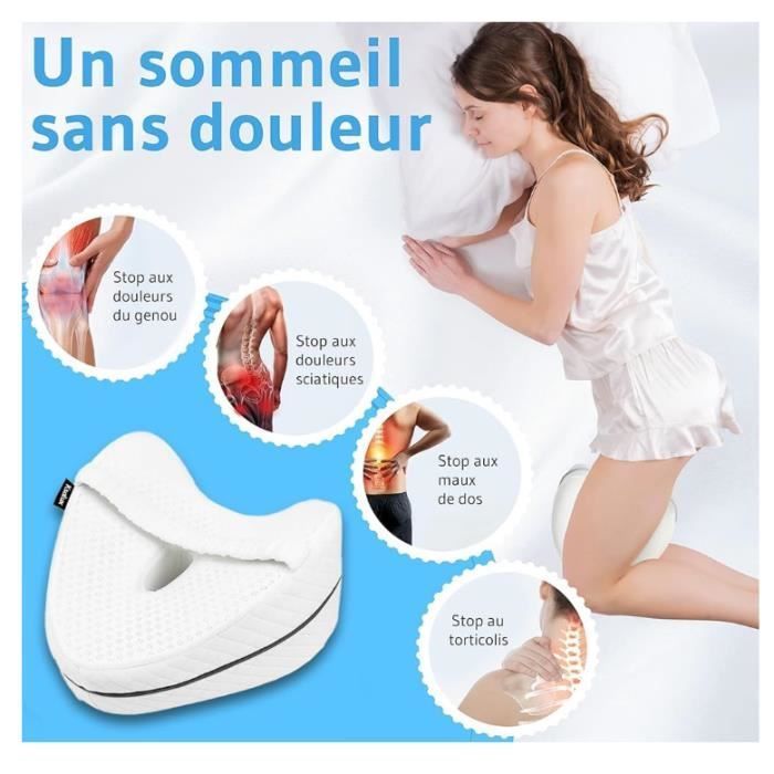 Cojín ortopédico para pierna y rodilla - Espuma viscoelástica - Transpirable - Lavable