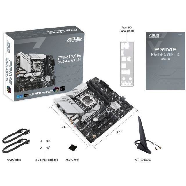 Scheda madre - ASUS - PRIME B760M-A WIFI D4 - LGA 1700 - DDR4 - Wi-Fi 6