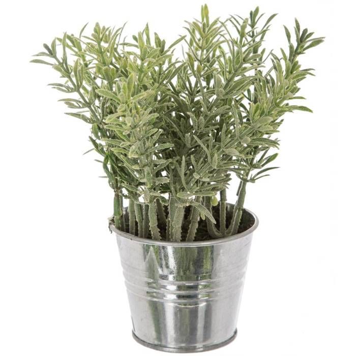 Atmosphera - Artificial plant in zinc pot H17 D, 8 x H, 17 cm Ferns